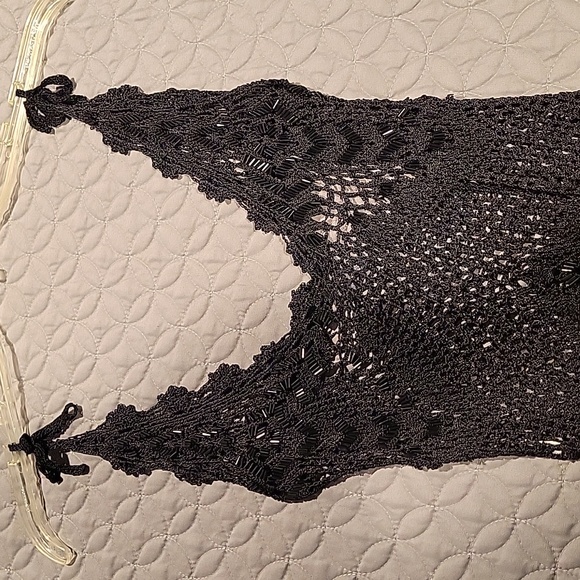 Black Beaded Top, Size XS - Picture 4 of 5